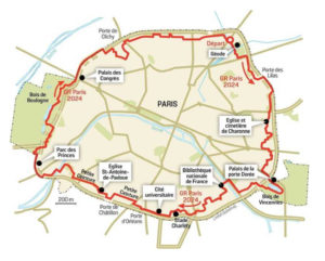 Carte de Paris, GR25, blog quinqua